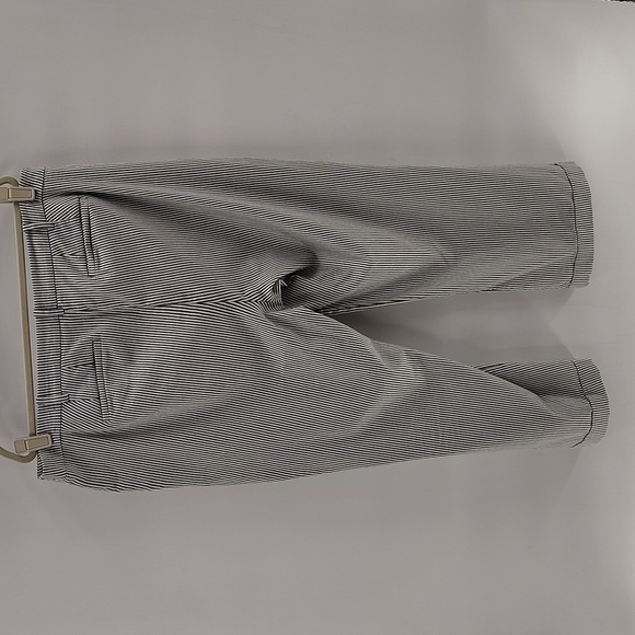 Lane Bryant Striped Pants Size 20 Black And White Stripe Cuffed Hem With Pockets - Picture 4 of 6